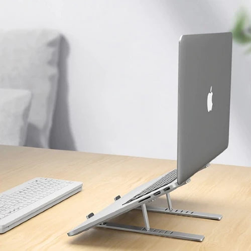 Aluminum laptop stand for adjustable height