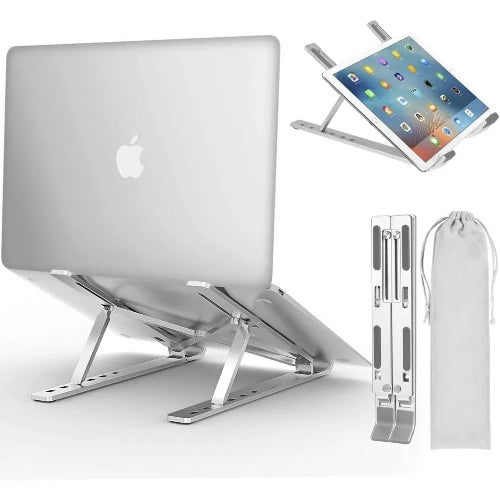 Adjustable aluminum laptop stand