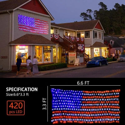 July 4th American Flag LED Lights Independence Day