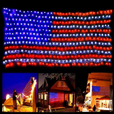 July 4th American Flag LED Lights Independence Day