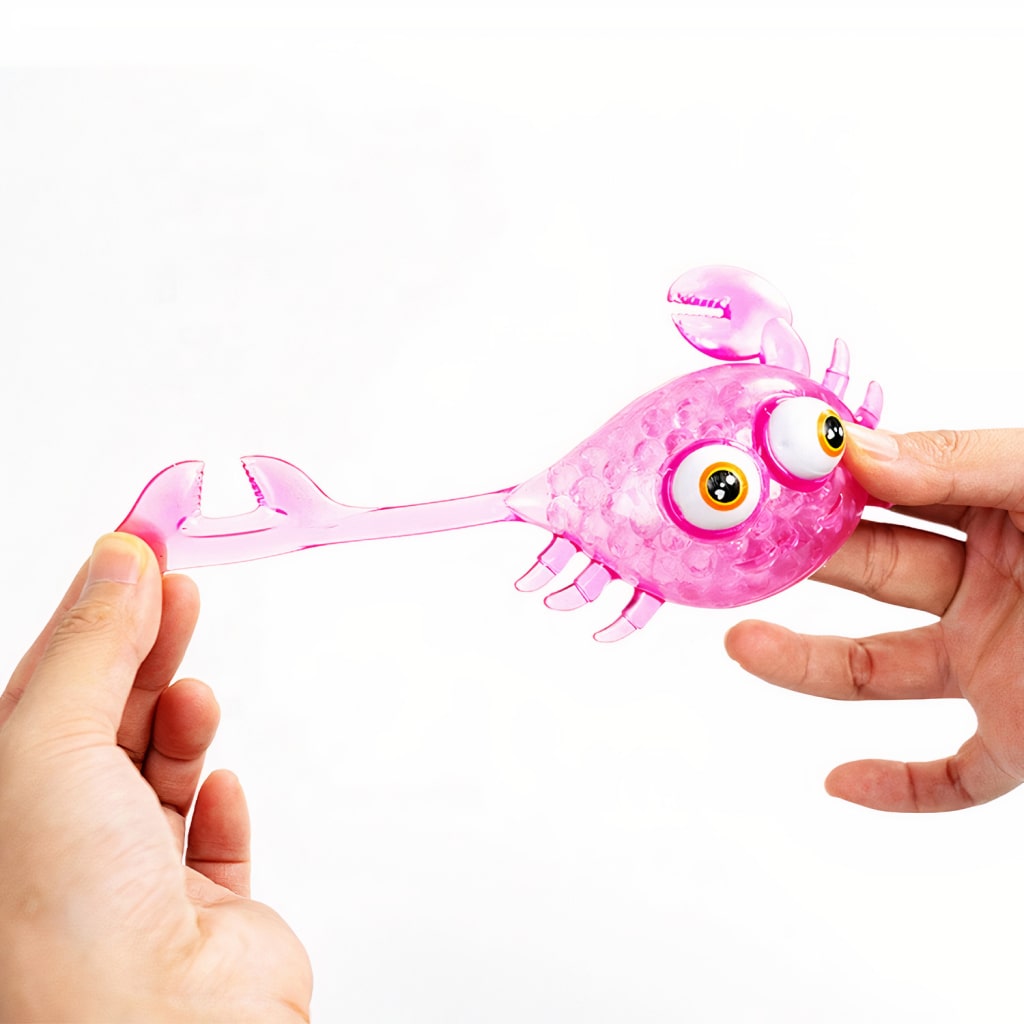 Pink Squishy Crab Toy