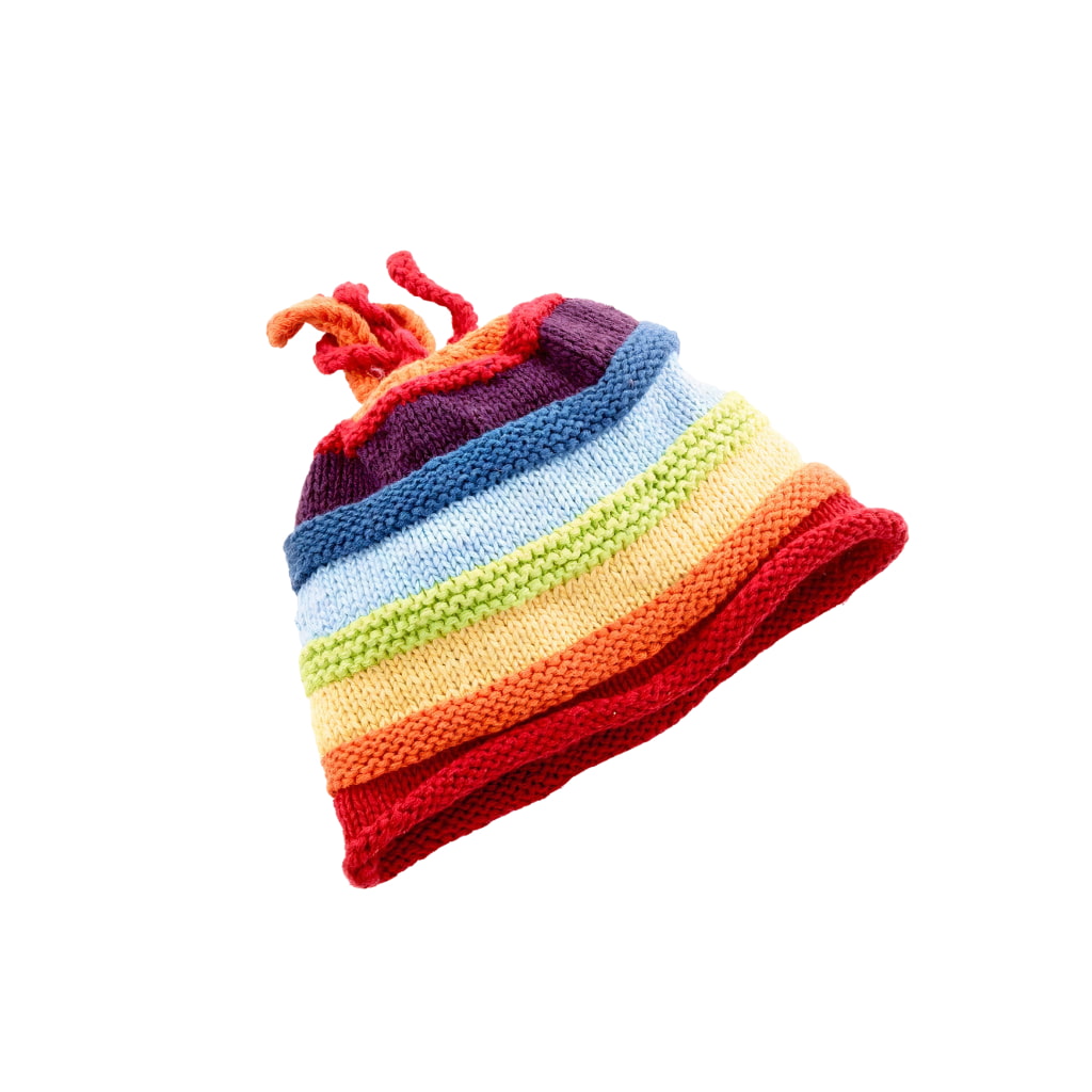 Rainbow Stripey Hat 6-12 months